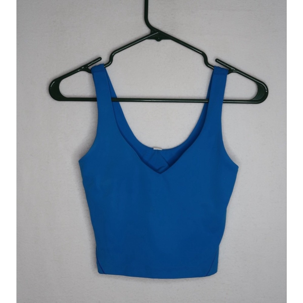 Lululemon Align Tank Top Pipe Dream Blue Nulu Yoga Built In Bra Womens Sz 2 EUC